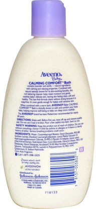 صحة الأطفال، حمام الاطفال Aveeno, Baby, Calming Comfort Bath, Lavender & Vanilla, 8 fl oz (236 ml)