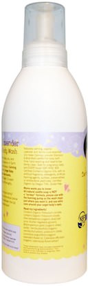 صحة الأطفال، حمام الاطفال، الشامبو، شامبو الاطفال Earth Mama Angel Baby, Calming Lavender Shampoo & Body Wash, Lavender Vanilla, 34 fl oz (1 L)