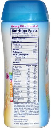 صحة الأطفال، أغذية الأطفال، تغذية الطفل، حبوب الأطفال Gerber, Oatmeal & Banana Cereal, 8 oz (227 g)
