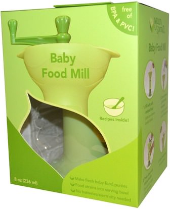 صحة الأطفال، أغذية الأطفال، تغذية الطفل والتنظيف iPlay Inc., Green Sprouts, Baby Food Mill, 1 Mill, 8 oz (236 ml)