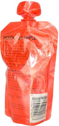 صحة الأطفال، أغذية الأطفال، تغذية الطفل، الغذاء Peter Rabbit Organics, 100% Pure Fruit Snack, Peach and Apple, 4 oz (113 g)