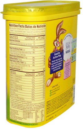 صحة الأطفال، والأغذية للأطفال Nesquik, Nestle, Chocolate Flavor, No Sugar Added, 16 oz (453 g)