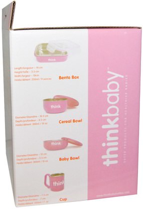 صحة الأطفال، أطفال الأطعمة، ثينكبابي الفئة Think, Thinkbaby, The Complete BPA-Free Feeding Set, Pink, 1 Set