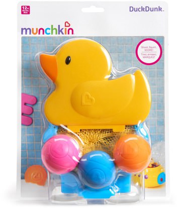 أطفال صحة، أطفال اللعب، حمام اللعب Munchkin, DuckDunk Bath Toy, 12+ Months, 1 Toy