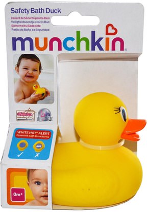 أطفال صحة، أطفال اللعب، حمام اللعب Munchkin, Safety Bath Ducky, 0+ Months