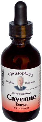 Christophers Original Formulas, Cayenne Extract, 2 fl oz (59 ml) ,الأعشاب، فلفل كايين، (كابسيكوم)