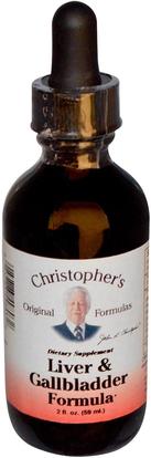 Christophers Original Formulas, Liver & Gall Bladder Formula, 2 fl oz (59 ml) ,الصحة، المرارة