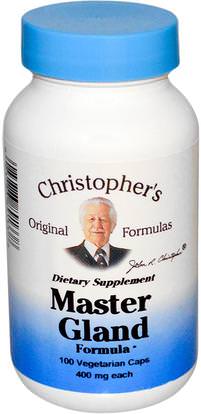 Christophers Original Formulas, Master Gland Formula, 400 mg, 100 Veggie Caps ,Herb-sa