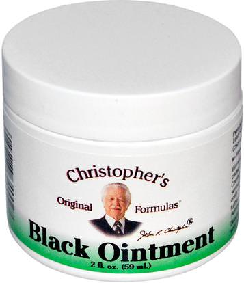 Christophers Original Formulas, Black Ointment, 2 fl oz (59 ml) ,الأعشاب، السنفيتون