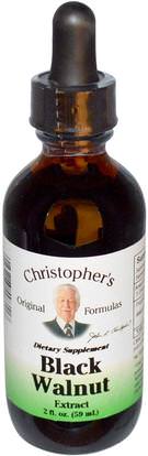 Christophers Original Formulas, Black Walnut Extract, 2 fl oz (59 ml) ,الأعشاب، الجوز الأسود