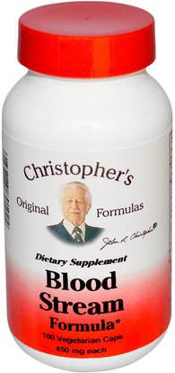 Christophers Original Formulas, Blood Stream Formula, 450 mg, 100 Veggie Caps ,الصحة