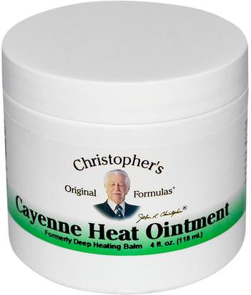 Christophers Original Formulas, Cayenne Heat Ointment, 4 fl oz (118 ml) ,الأعشاب، فلفل كايين، (كابسيكوم)