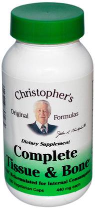 Christophers Original Formulas, Complete Tissue & Bone, 440 mg Each, 100 Veggie Caps ,الصحة، العظام، هشاشة العظام