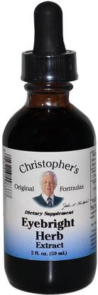 Christophers Original Formulas, Eyebright Herb Extract, 2 fl oz (59 ml) ,الأعشاب، ييبرايت