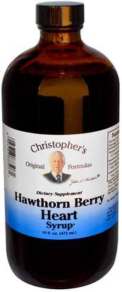 Christophers Original Formulas, Hawthorn Berry Heart Syrup, 16 fl oz (472 ml) ,الصحة، القلب القلب والأوعية الدموية الصحة، دعم القلب، الأعشاب، الزعرور