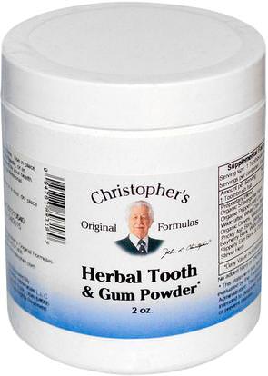 Christophers Original Formulas, Herbal Tooth & Gum Powder, 2 oz ,حمام، الجمال، عن طريق الفم، الأسنان، كير