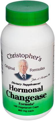 Christophers Original Formulas, Hormonal Changease Formula, 460 mg, 100 Veggie Caps ,والصحة، والنساء، وانقطاع الطمث