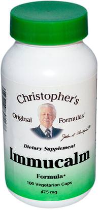 Christophers Original Formulas, Immucalm Formula, 475 mg, 100 Veggie Caps ,والصحة، والانفلونزا الباردة والفيروسية، ونظام المناعة