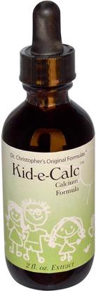Christophers Original Formulas, Kid-e-Calc, Calcium Formula, 2 fl oz ,المكملات الغذائية، المعادن، الكالسيوم، الكالسيوم السائل، صحة الأطفال، ملاحق الأطفال