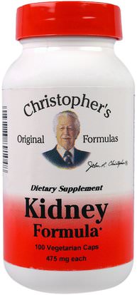 Christophers Original Formulas, Kidney Formula, 475 mg, 100 Veggie Caps ,الصحة، الكلى