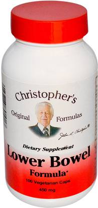 Christophers Original Formulas, Lower Bowel Formula, 450 mg, 100 Veggie Caps ,الصحة، إبس