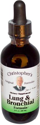 Christophers Original Formulas, Lung & Bronchial Formula, 2 fl oz (59 ml) ,والصحة والرئة والقصبات الهوائية