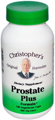 Christophers Original Formulas, Prostate Plus Formula, 460 mg, 100 Veggie Caps ,الصحة، الرجال، البروستاتا