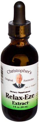 Christophers Original Formulas, Relax-Eze Extract, 2 fl oz (59 ml) ,الصحة، القلق