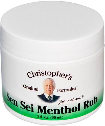 Christophers Original Formulas, Sen Sei Menthol Rub, 2 fl oz (59 ml) ,والصحة والرئة والقصبات الهوائية، فرك الصدر