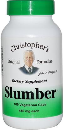 Christophers Original Formulas, Slumber, 440 mg, 100 Veggie Caps ,والمكملات الغذائية، والنوم