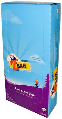 Clif Bar, Clif Kid, Organic Z Bar, Chocolate Chip, 18 Bars, 1.27 oz (36 g) Each ,الطعام، الوجبات الخفيفة، الوجبات الصحية الصحية، المكملات الغذائية، الحانات الغذائية
