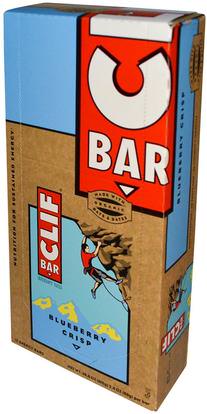 Clif Bar, Energy Bar, Blueberry Crisp, 12 Bars, 2.4 oz (68 g) Each ,والرياضة، والبروتين أشرطة