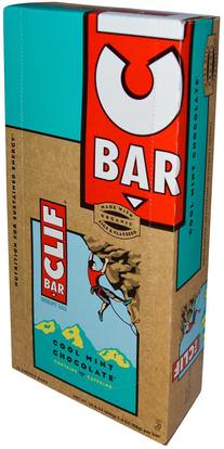 Clif Bar, Energy Bar, Cool Mint Chocolate, 12 Bars, 2.4 oz (68 g) Each ,والرياضة، والبروتين أشرطة