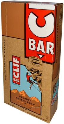 Clif Bar, Energy Bar, Peanut Toffee Buzz, 12 Bars, 2.4 oz (68 g) Each ,والرياضة، والبروتين أشرطة