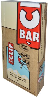 Clif Bar, Energy Bar, White Chocolate Macadamia Nut, 12 Bars, 2.4 oz (68 g) Each ,والرياضة، والبروتين أشرطة