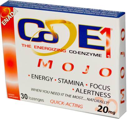 Co - E1, The Energizing Co-enzyme, Mojo, 20 mg, 30 Lozenges ,المكملات الغذائية، ناد