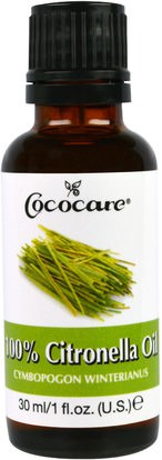Cococare, 100% Citronella Oil, 1 fl oz (30 ml) ,حمام، الجمال، الزيوت العطرية الزيوت، زيت السترونيلا