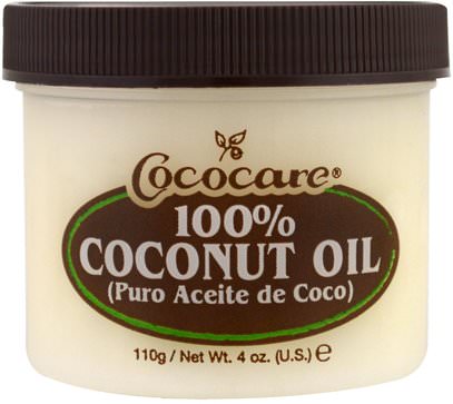 Cococare, 100% Coconut Oil, 4 oz (110 g) ,حمام، الجمال، زيت جوز الهند الجلد