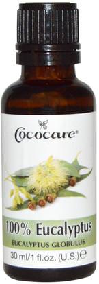 Cococare, 100% Eucalyptus Oil, 1 fl oz (30 ml) ,حمام، الجمال، الزيوت العطرية الزيوت، زيت الكافور