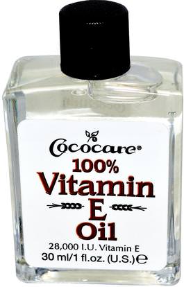 Cococare, 100% Vitamin E Oil, 28,000 IU, 1 fl oz (30 ml) ,الصحة، الجلد، فيتامين ه كريم النفط