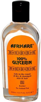 Cococare, Africare, 100% Glycerin, 8.5 fl oz (250 ml) ,الصحة، الجلد، زيت التدليك، حمام، الجمال، الشعر، فروة الرأس