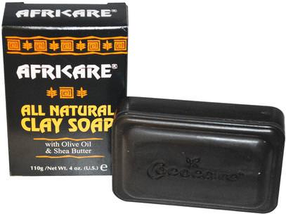 Cococare, Africare, All Natural Clay Soap, 4 oz (110 g) ,حمام، الجمال، الصابون