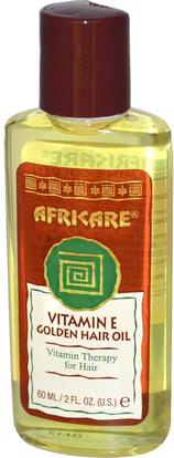 Cococare, Africare, Vitamin E Golden Hair Oil, 2 fl oz (60 ml) ,حمام، الجمال، دقة بالغة، فروة الرأس