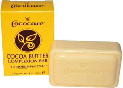 Cococare, Cocoa Butter Complexion Bar, 4 oz (110 g) ,حمام، الجمال، الصابون، الصحة، الجلد، زبدة الكاكاو