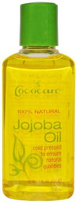 Cococare, Jojoba Oil, 2 fl oz (60 ml) ,الصحة، الجلد، زيت الجوجوبا، زيت التدليك