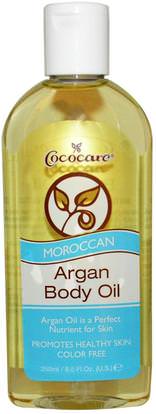 Cococare, Moroccan Argan Body Oil, 8.5 fl oz (250 ml) ,الصحة، إلتحم، زيت التدليك، حمم، الجمال، أرجان