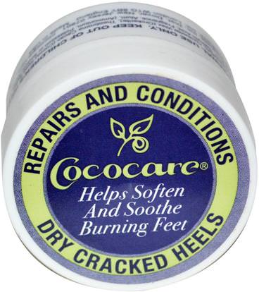 Cococare, Repairs and Conditions Dry Cracked Heels.5 oz (11 g) ,حمام، الجمال، قدم الرعاية القدم، حمض الصفصاف