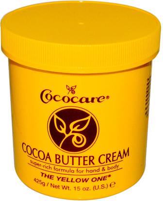 Cococare, The Yellow One, Cocoa Butter Cream, 15 oz (425 g) ,والصحة، والجلد، زبدة الكاكاو، وتمتد علامات ندبات