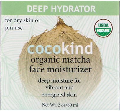 Cocokind, Organic Matcha Face Moisturizer, 2 oz (60 ml) ,الجمال، العناية بالوجه