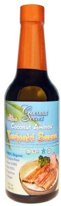 Coconut Secret, Teriyaki Sauce, Coconut Aminos, 10 fl oz (296 ml) ,الغذاء والصلصات والمخللات